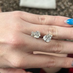 Juicy Couture crystal stud earrings - MISSING ONE BACK